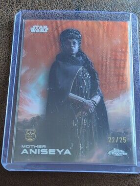 🍁2025 TOPPS CHROME STAR WARS MOTHER ANISEYA ORANGE PULSAR REFRACTOR /25